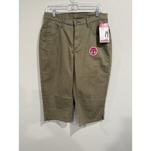 lee riders dusky green size 14 classic fit capri vintage 90s dead stock